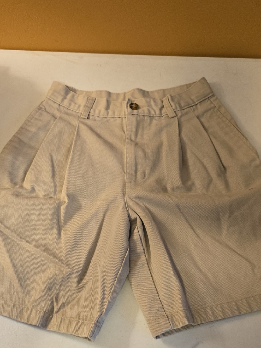 Izod Beige Pleated Kids Shorts
